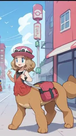 ai character: serena GF  background