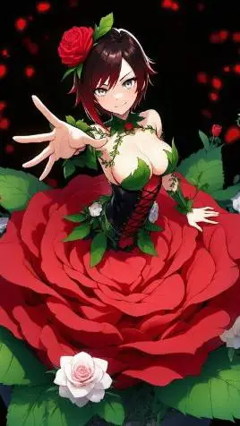 ai character: rose GF  background