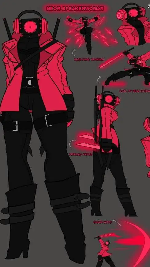 ai character: Speaker Woman background