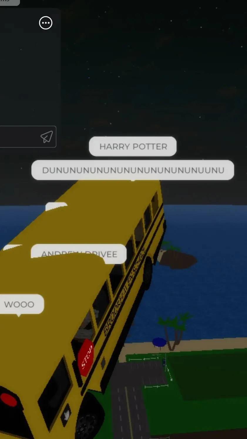 ai character:  Brookhaven  bus😃 background