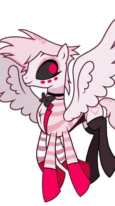ai character: pony Angel dust  background