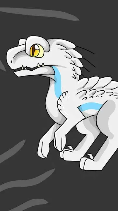 ai character: White indoraptor background