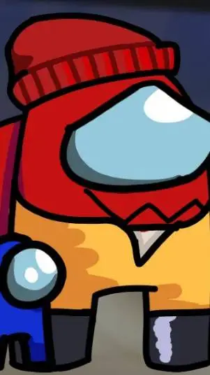 ai character: red background