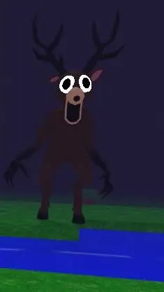 ai character: deer monster background