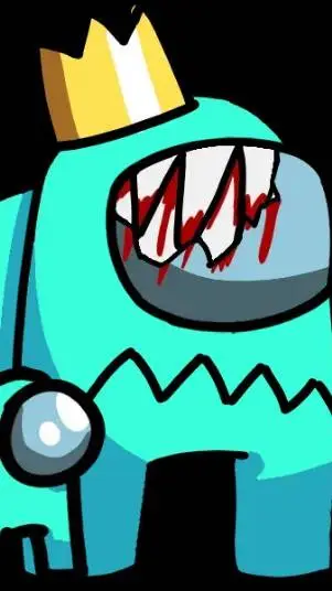 ai character: cyan background