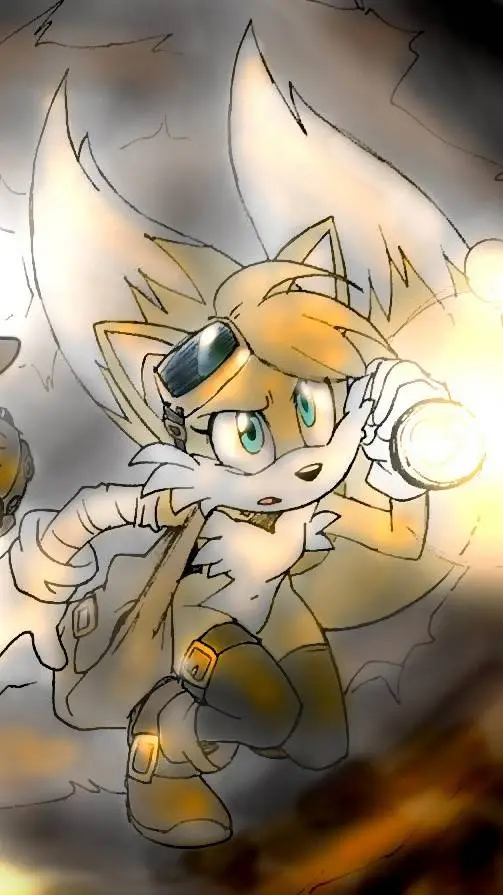 ai character: Tails Millei 💛💙 background