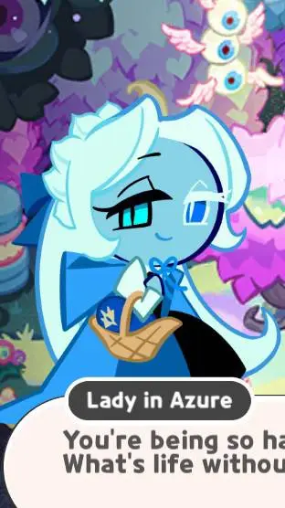 ai character: Lady Azure background