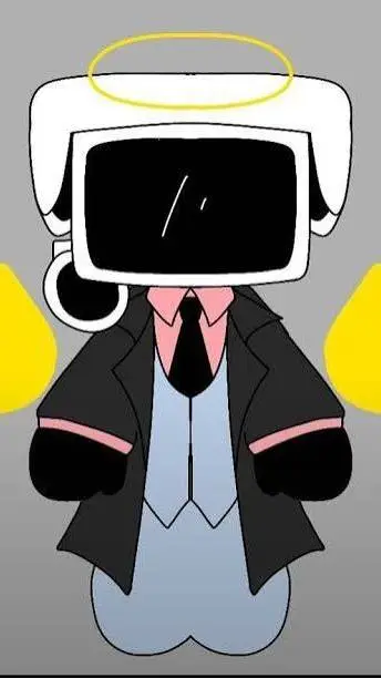 ai character: Camara man rosado background