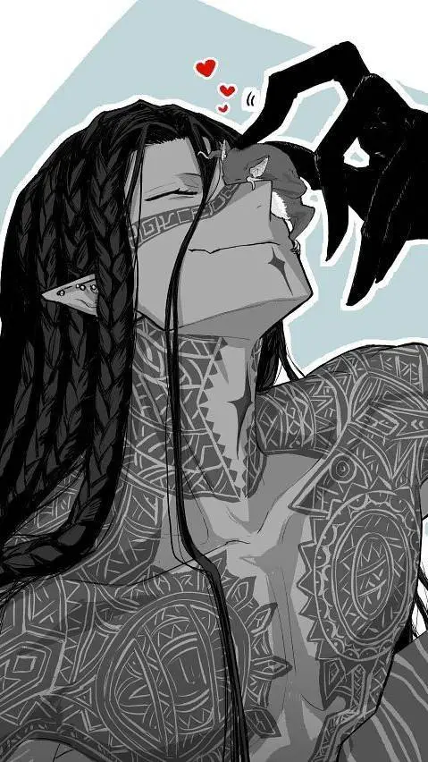 ai character: Azrael 🌫️ background