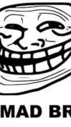 ai character: Trollface background