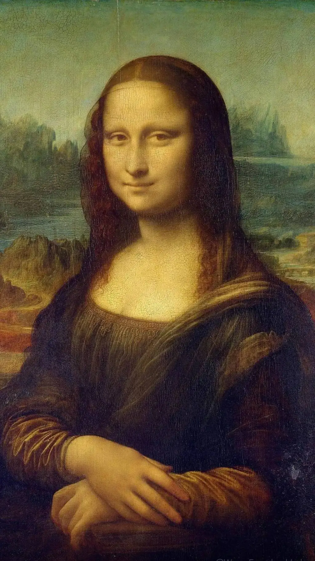 ai character: Mona lisa background