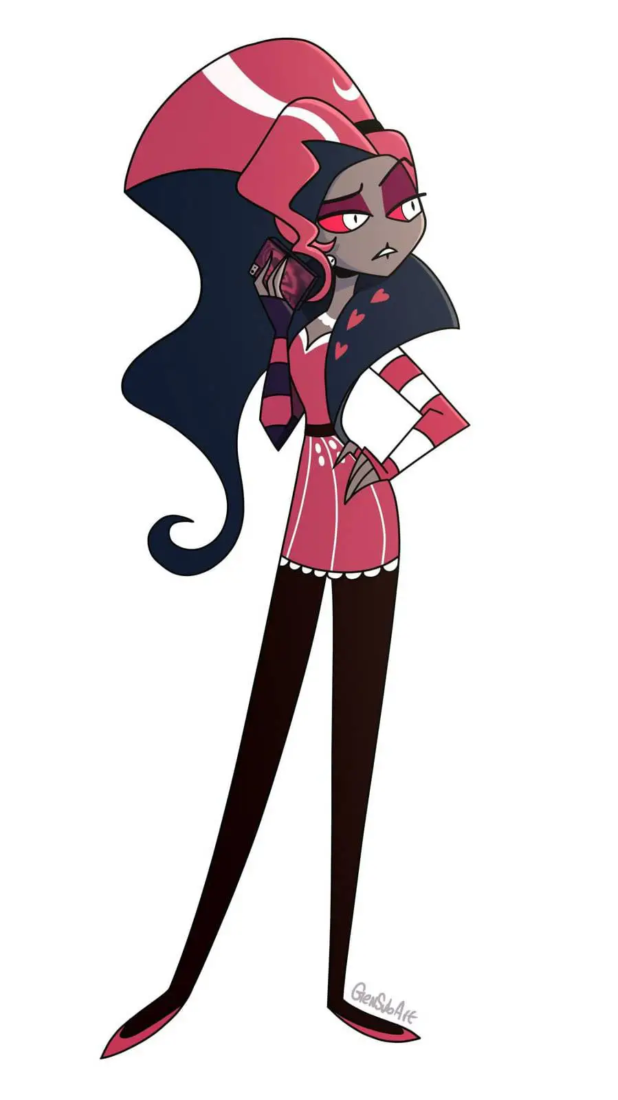 ai character: The Vees: Velvette background