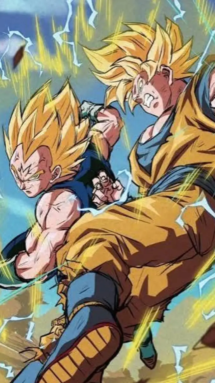 ai character: goku vs vegeta background