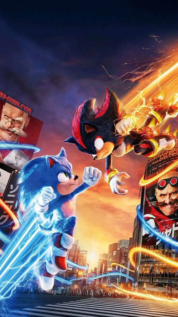 ai character: Sonic movie background
