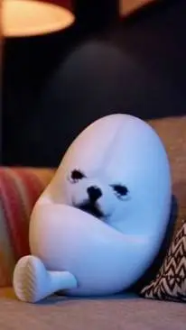 ai character: eggdog  background