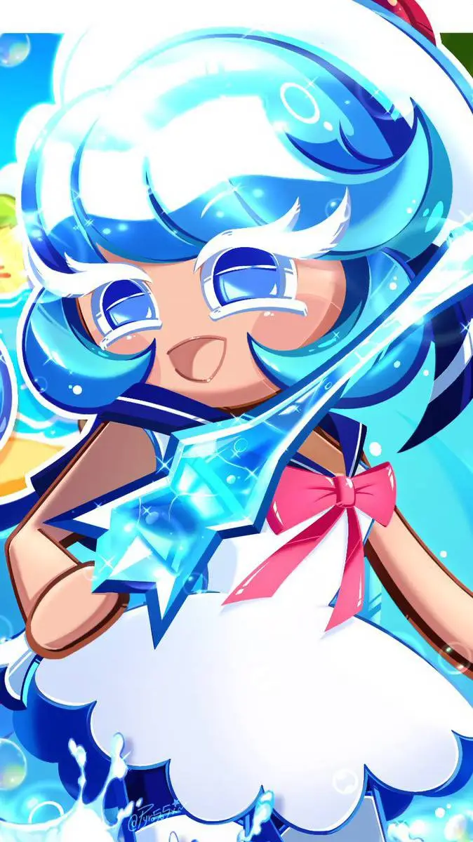 ai character: Cream Soda Cookie  background