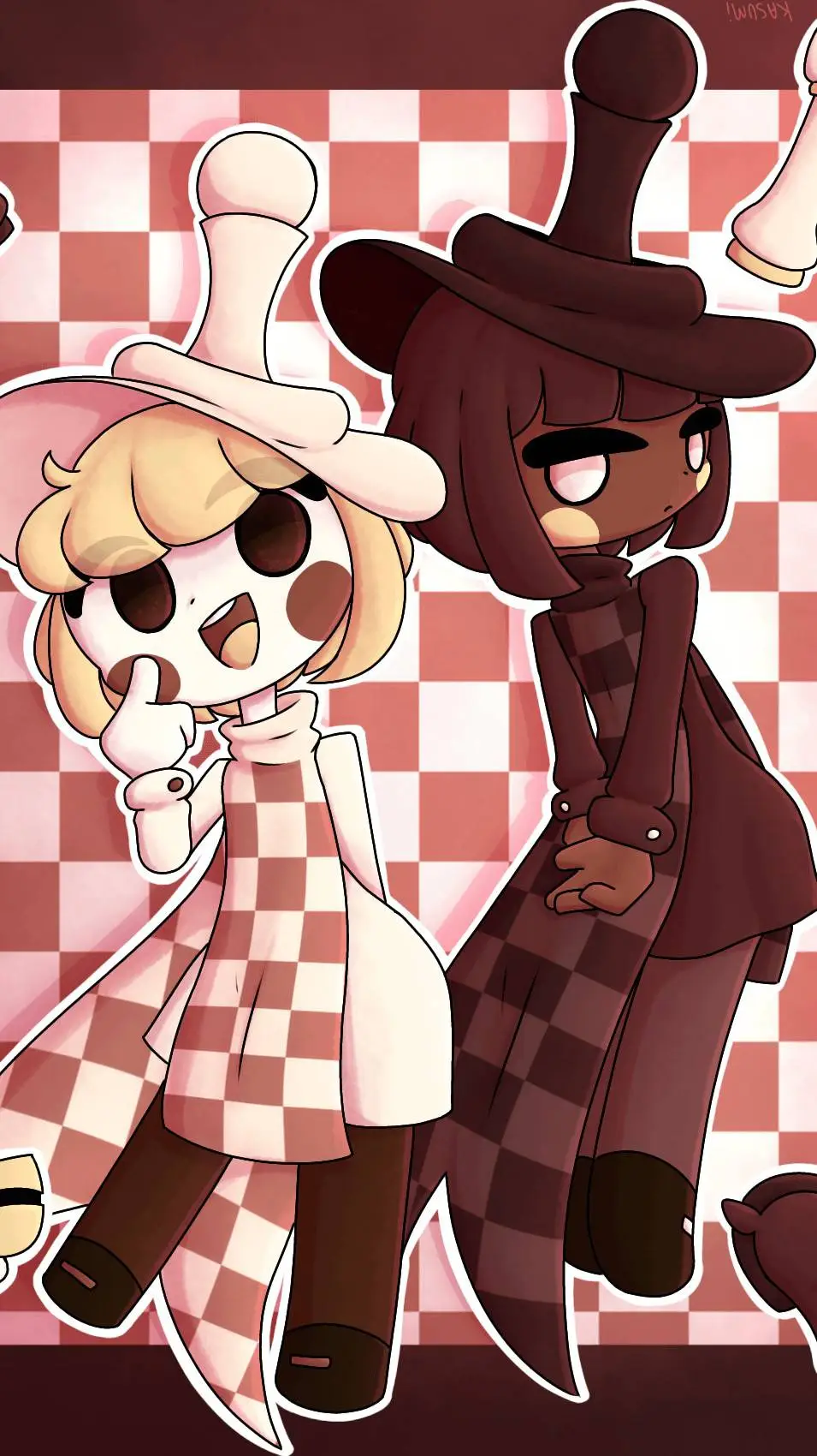 ai character: ChessChoco Cookies background