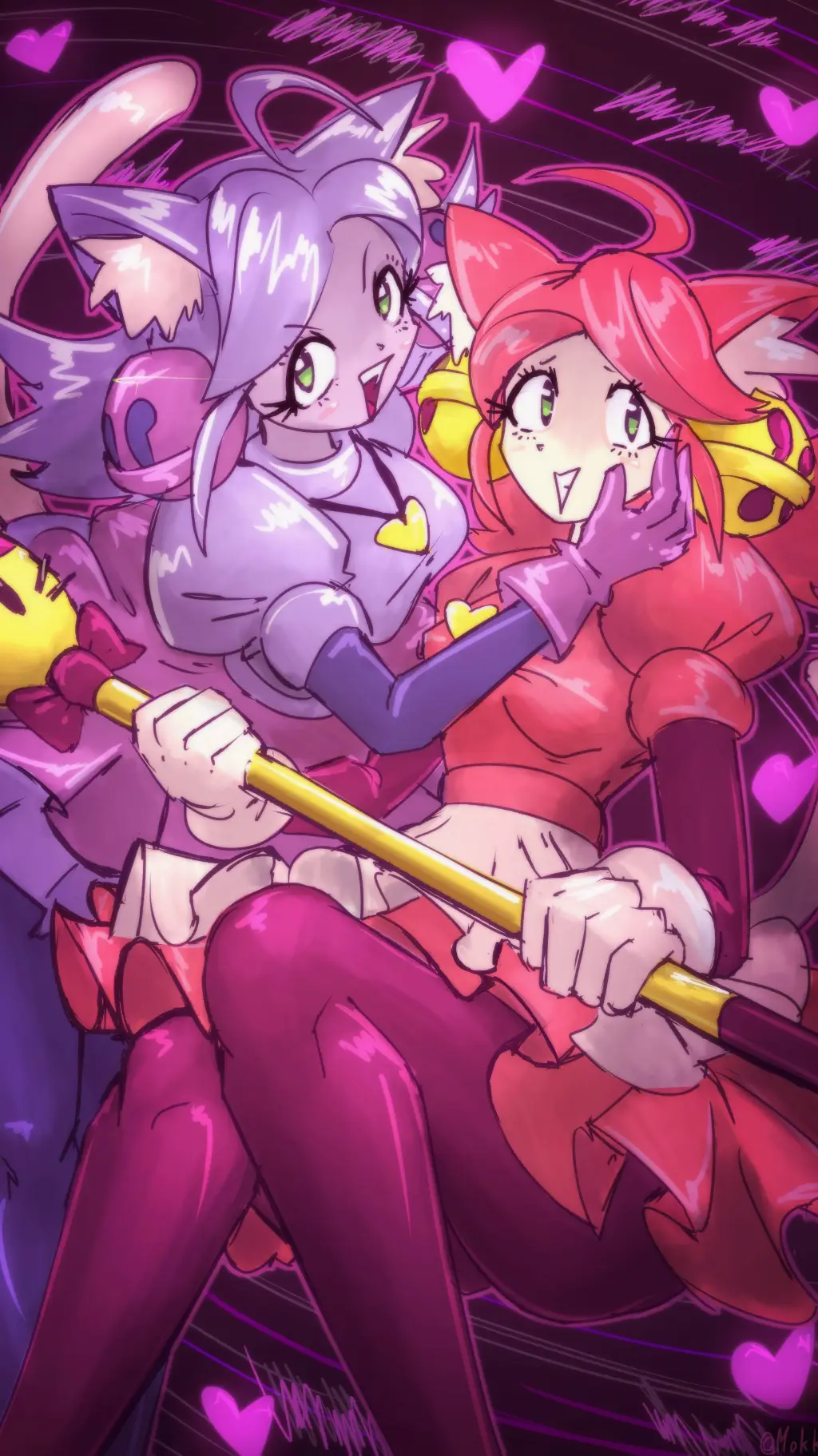 ai character: Pink background