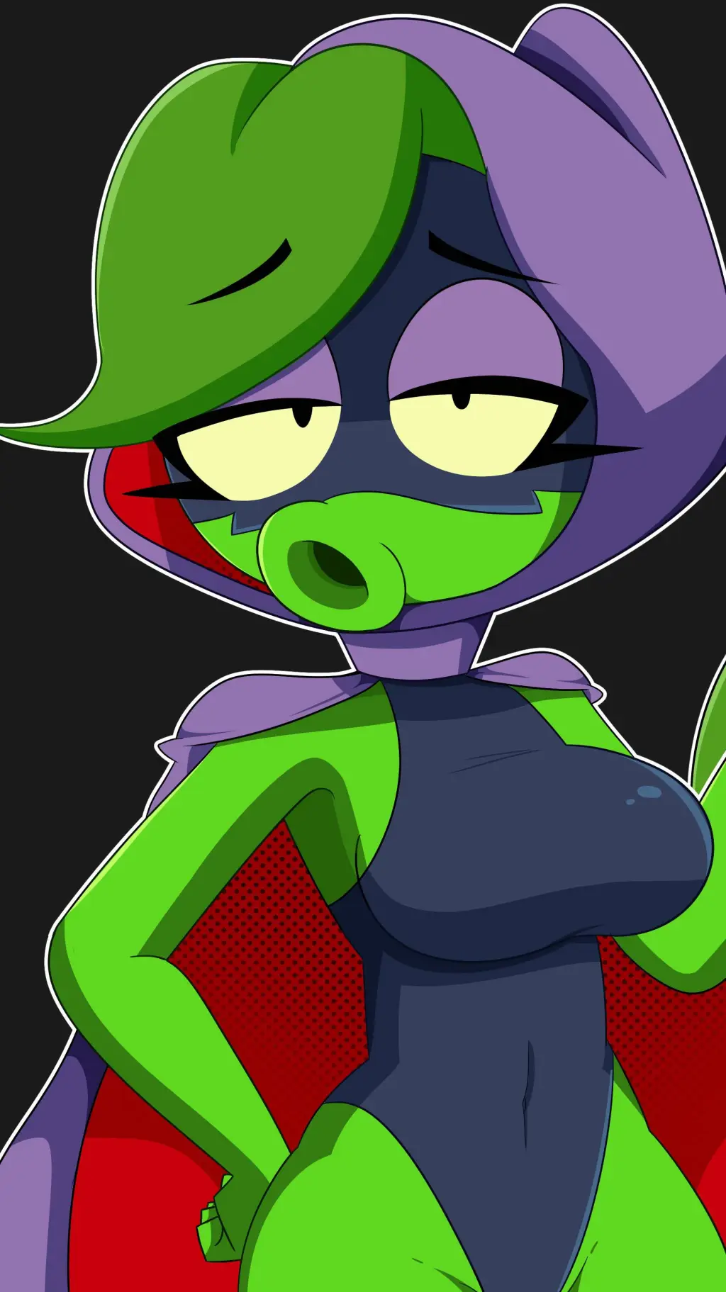 ai character: Green Shadow background