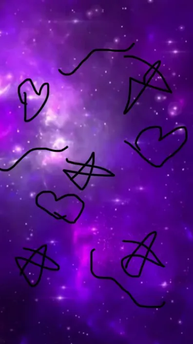 ai character: 💜🐾☆🐾💜 background