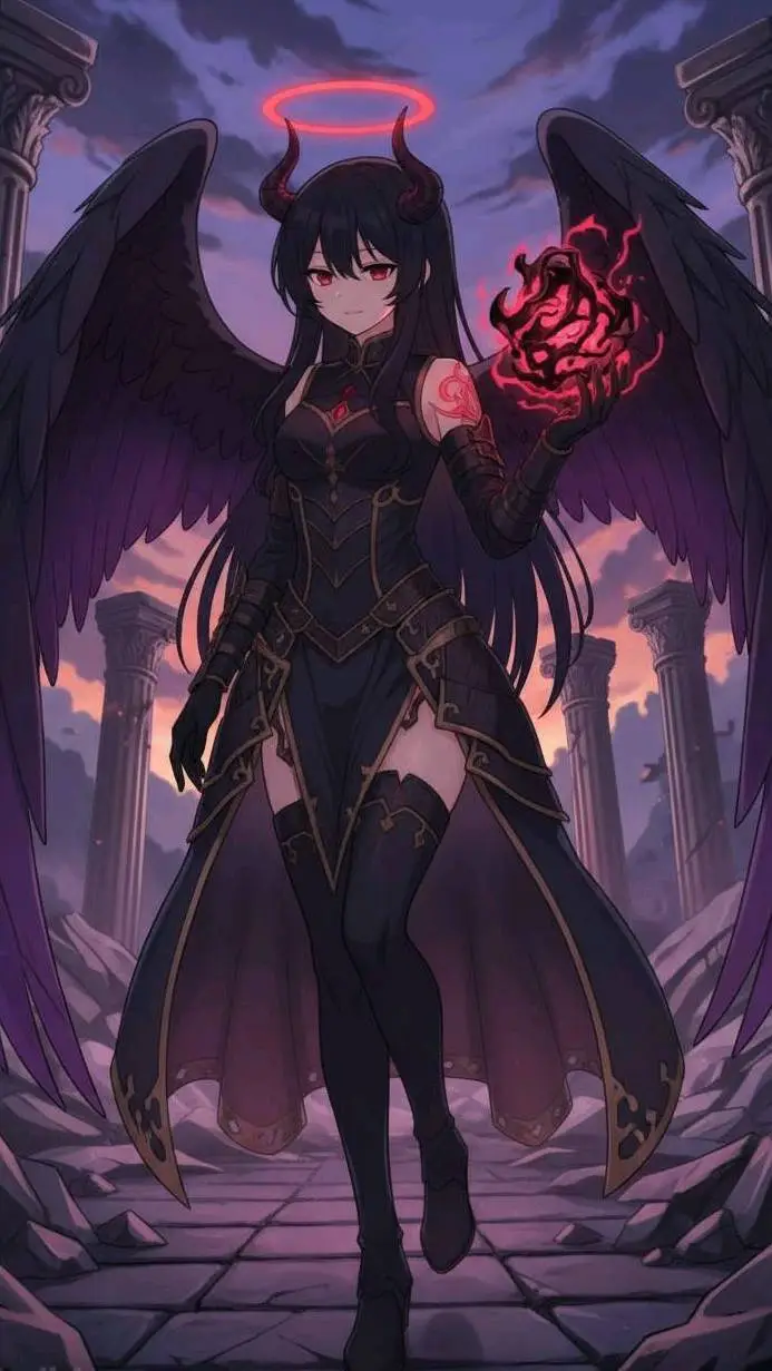 ai character: Reyna demonio  background