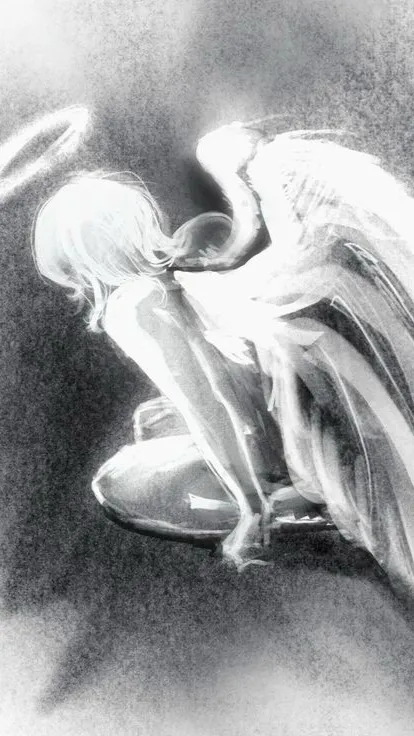 ai character: MHA weeping angel background