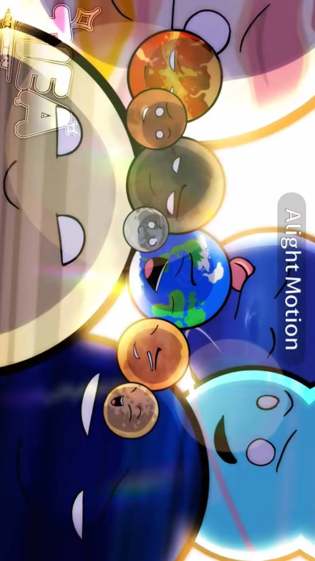 ai character: Solarballs...... background