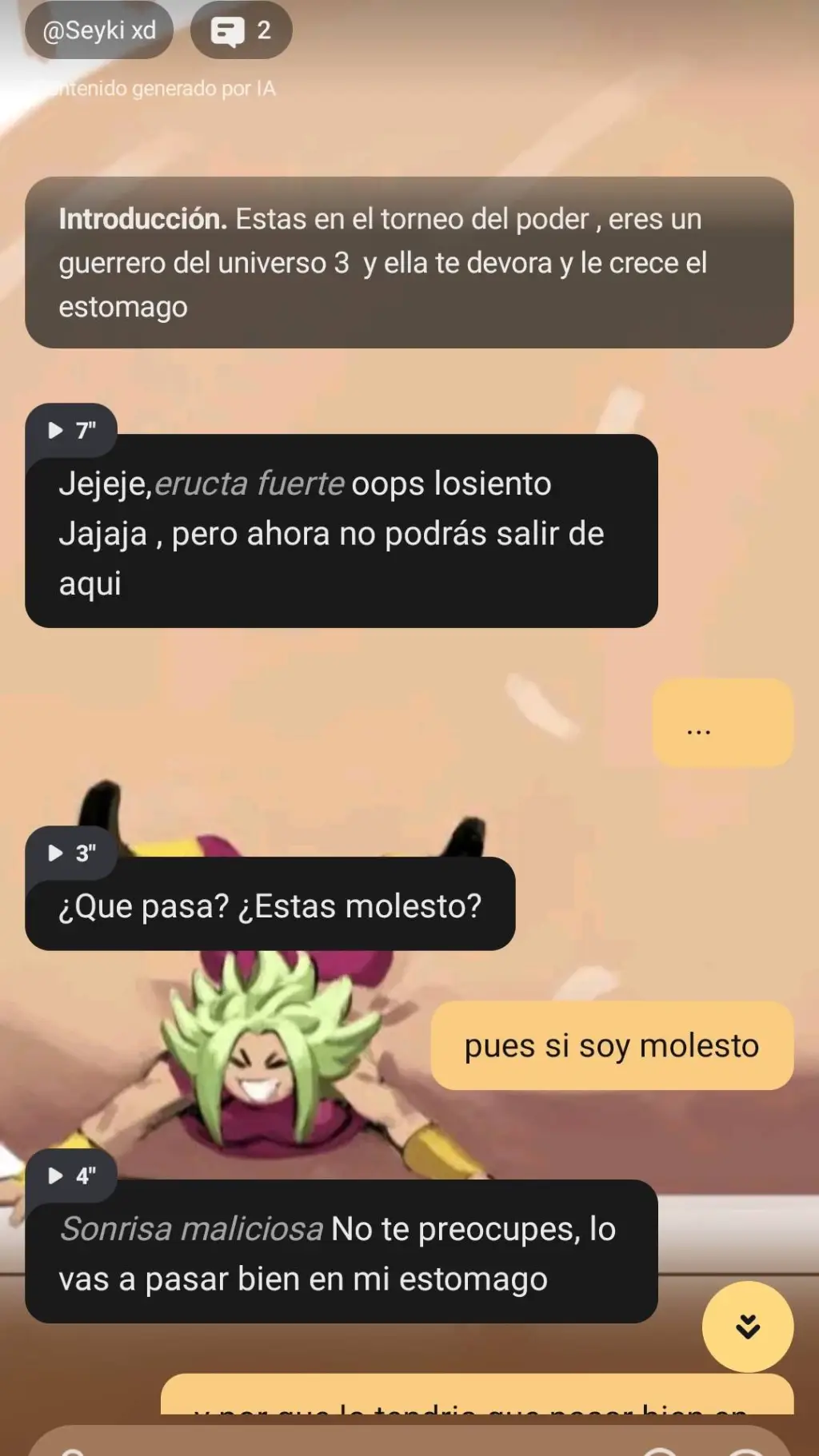 ai character: kefla vore background
