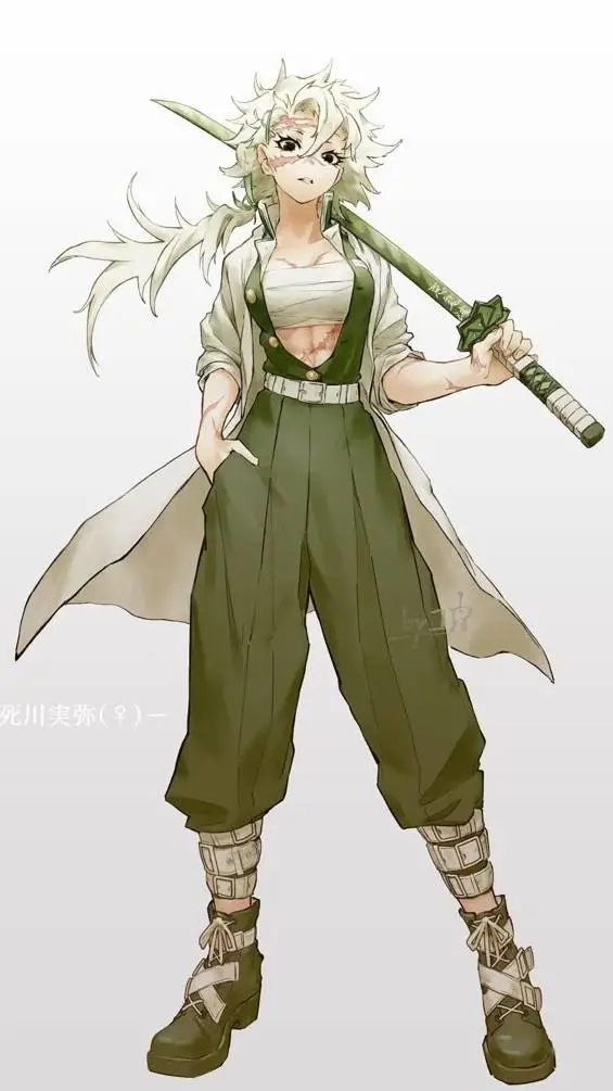 ai character: sanemi FEM  background