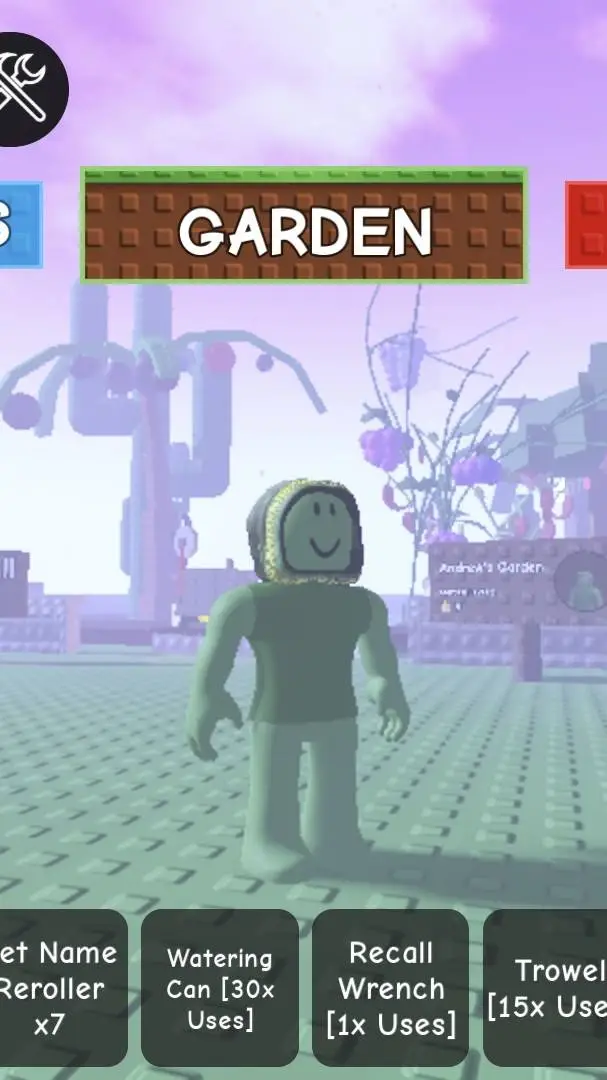 ai character: grow a garden background