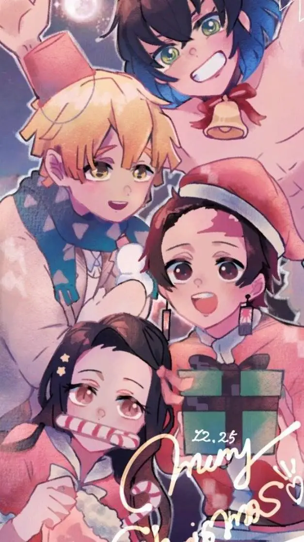 ai character: KNY Christmas background