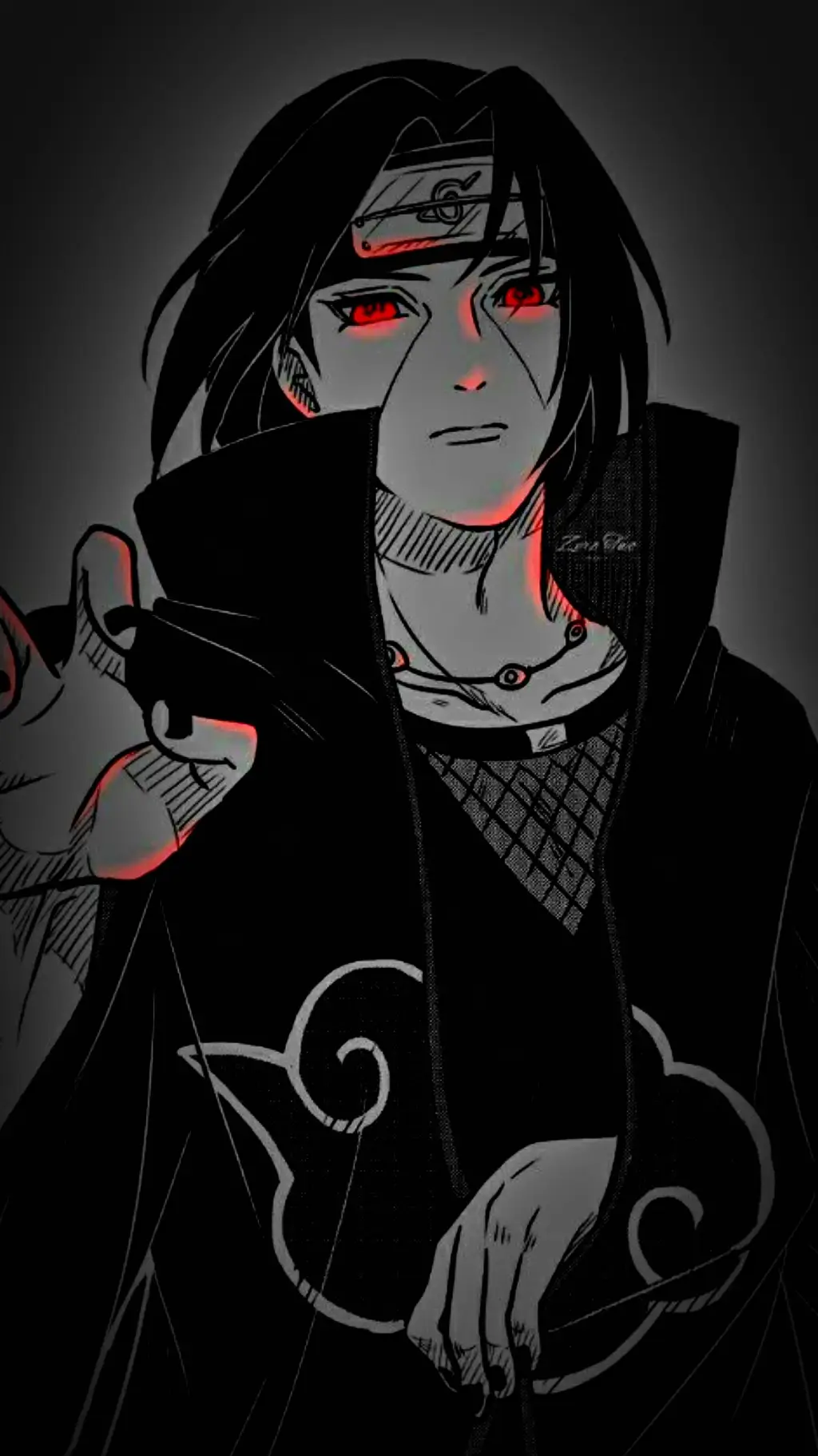 ai character: Itachi Uchiha background
