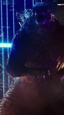 ai character: godzilla  background