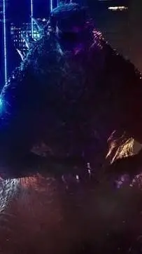 ai character: godzilla  background