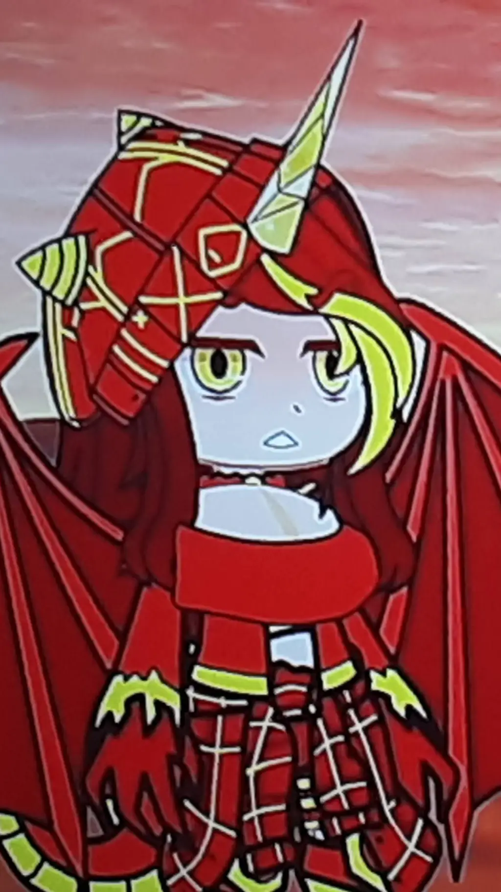 ai character: destoroyah famale  background