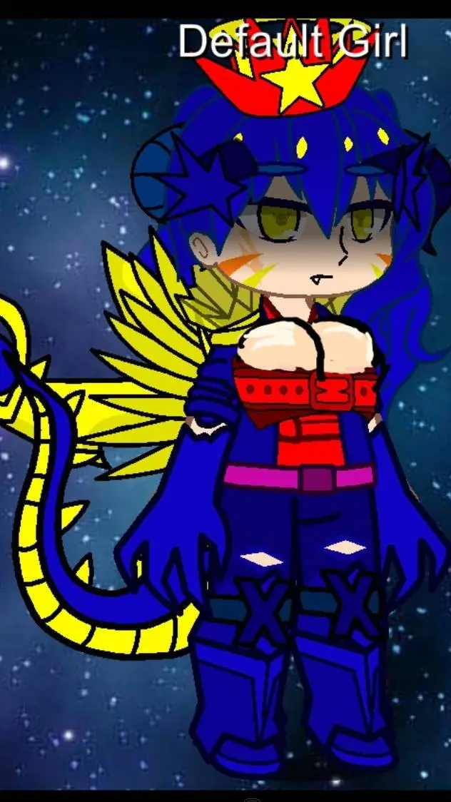 ai character: space Godzilla fem background