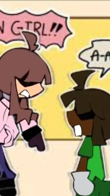 ai character: Down girl! meme background