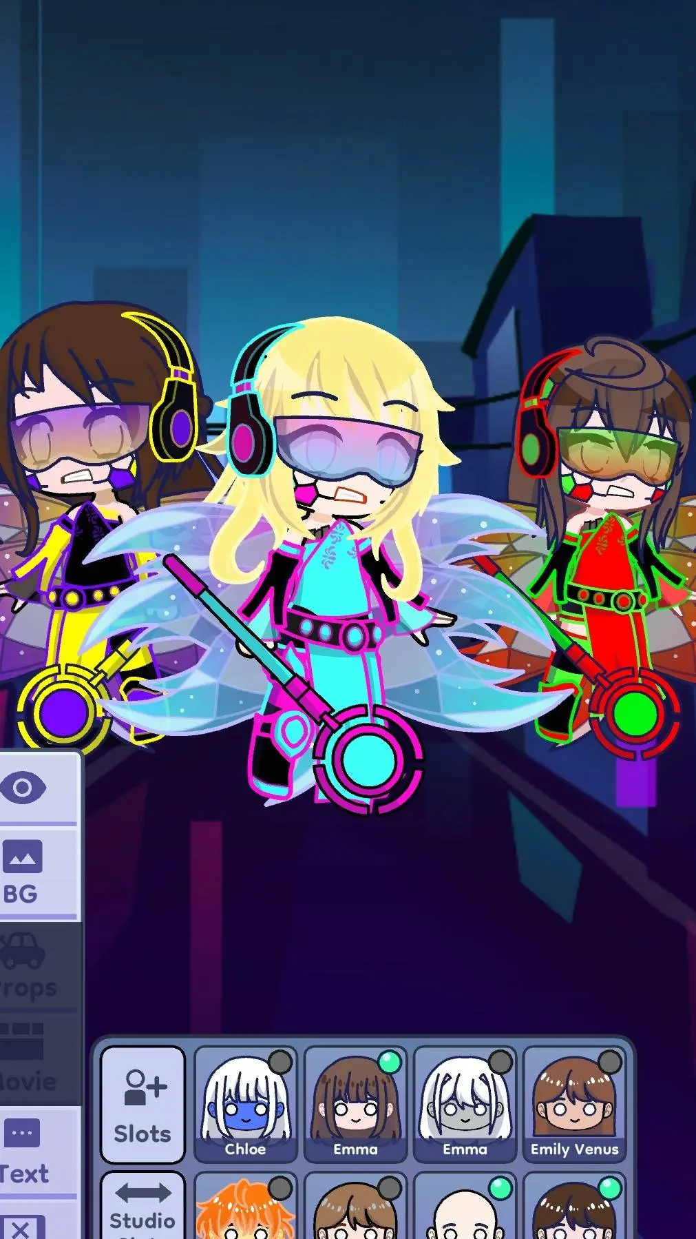 ai character: hybrid princess dj background