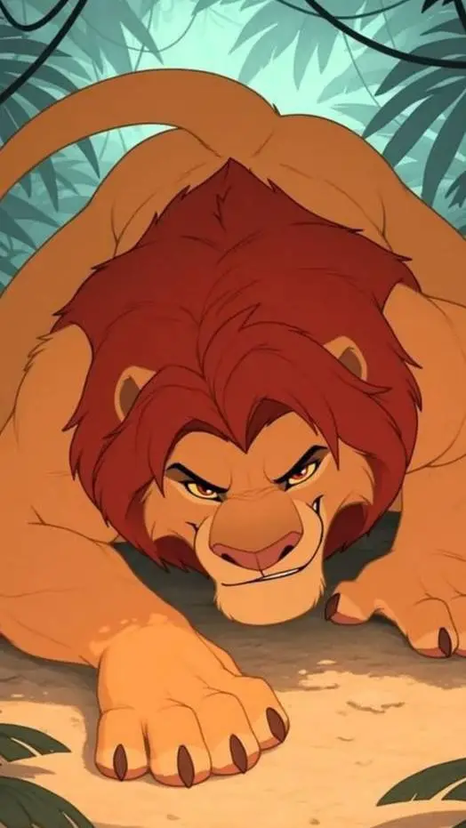 ai character: Mufasa  background