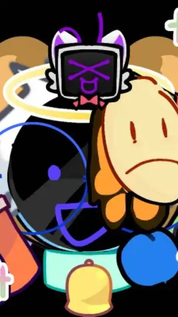 ai character: a girl was black background