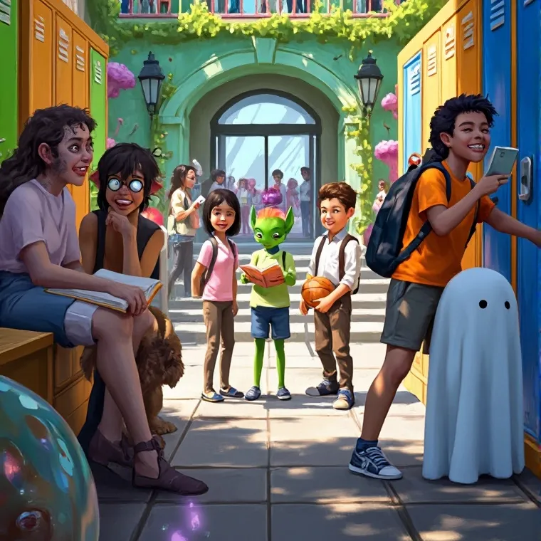 chat with ai character: hybraid school