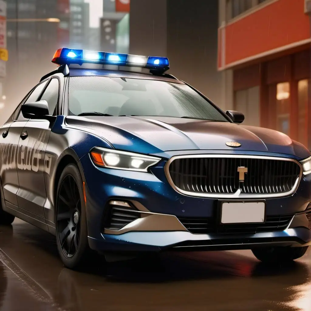 ai character: Police car background