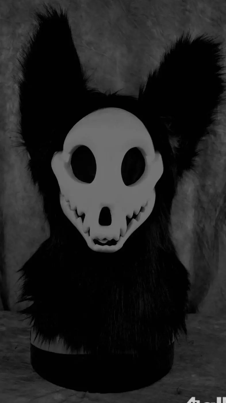 ai character: creepy mask background