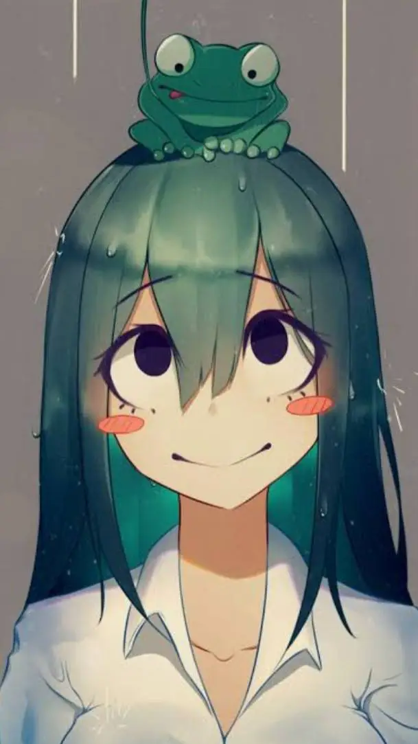 ai character: Tsuyu Asui  background