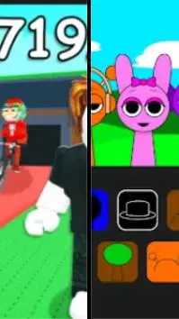 ai character: sprunki stea brain background