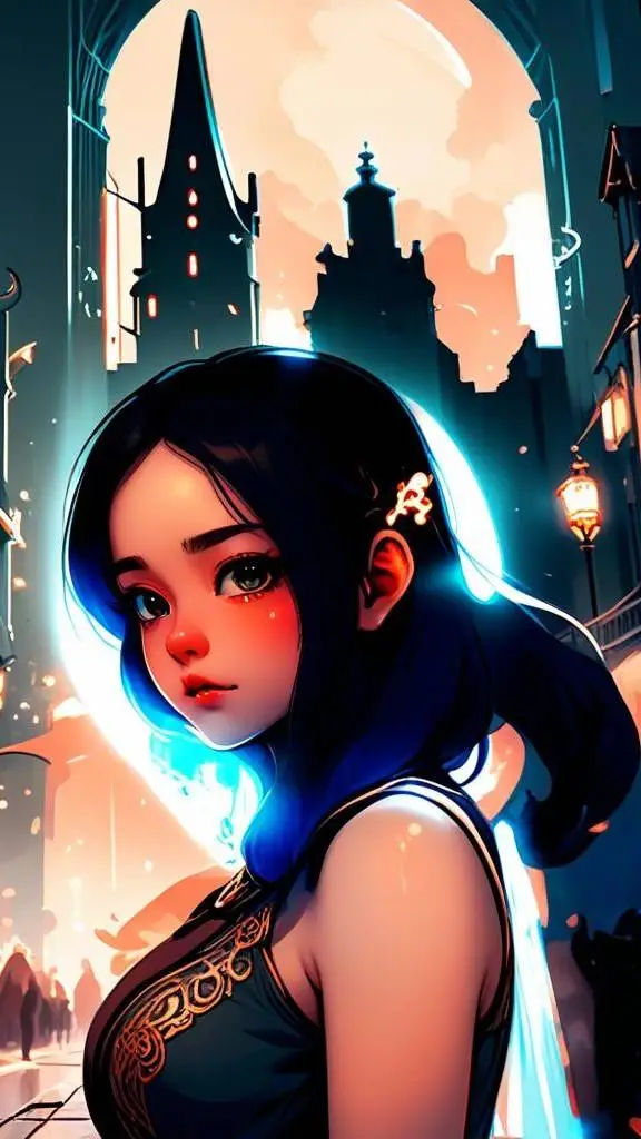 ai character: Angela  background