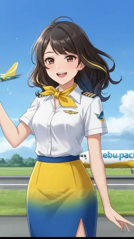 ai character: Cebu Pacific A321 background