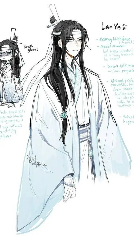 ai character: Lan Ye Si (OC)  background