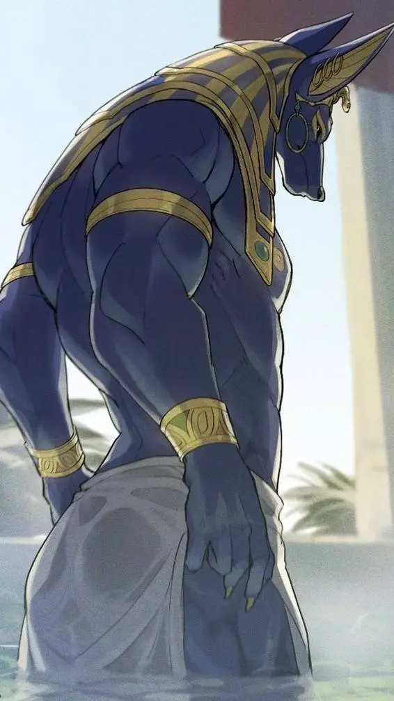 ai character: Анубис,  background