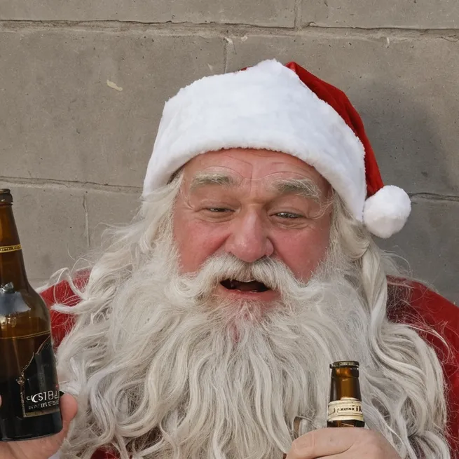 chat with ai character: Drunk Santa 